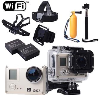 XCSource 1080P SJ5000 WiFi Sports Action Camera Helmetcam 2X Battery Gold Kit LF589  