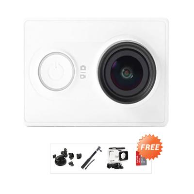 Xiaomi Yi ActionCam - White + Free Ultra 16 + Underwater Case + Maeistro Mini Monopod + 3rd Party Suction Cup