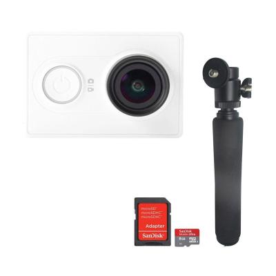 Xiaomi Yi Basic Action Sport Camera White Action Cam + Monopod + Memory Card