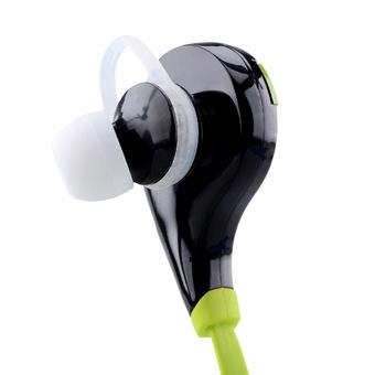 ZUNCLE QY7 Bluetooth V4.0 Stereo In-Ear Sports Handsfree Headset - Black + Green  