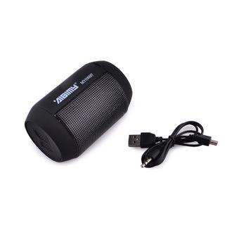 Zauntie MY-500BT Mini Portable Bluetooth Wireless Speaker w/ Colorful LED Light Subwoofer HIFI Speaker Support USB TF Card – Black  