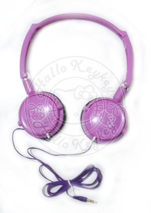 headphone hello kitty purple