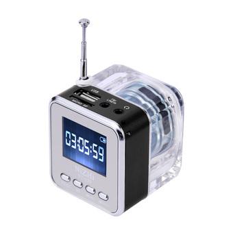iWatch Bluetooth MP3 Music Player Box Songs Portable Speakers FM Radio Clock - IW60007 Black  