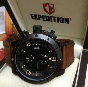 jam tangan pria expedition E6381m original black brown