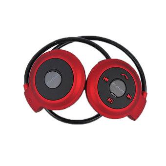 niceEshop Wireless V2.1 Stereo Bluetooth Headset with TF Card FM Radio and MP3 Function Red  