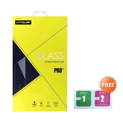 uNiQue High Quality Tempered Glass Screen Protector for Apple iPhone 6 Plus + Wet and Dry Cleaning Wipes