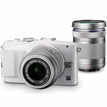 [Olympus] PEN Lite E-PL6 Camera Kit with 14-42mm & 40-150mm 16MP / White