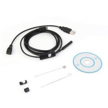 [globalbuy] 1.5M/7mm lens Rigid Cable USB Inspection Mini Camera Tube Snake IP67 Waterproo/2700774