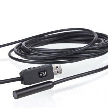 [globalbuy] 1Set Mini USB Waterproof 5M/10mm Endoscope Borescope Snake Inspection Camera w/2701404