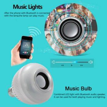 [globalbuy] 2016 Wireless Bluetooth Music LED Bulb Audio Speaker 6W E27 Speaker 12W RGBW M/2963065