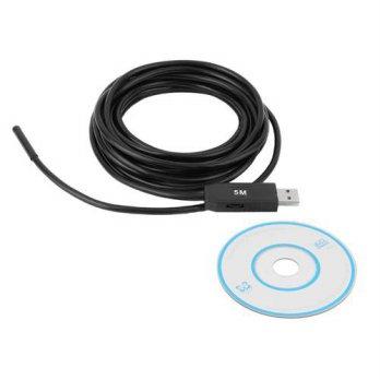 [globalbuy] 5M 5.5mm Lens Rigid Cable USB Inspection Mini Camera Snake Tube IP67 Waterproo/2701215