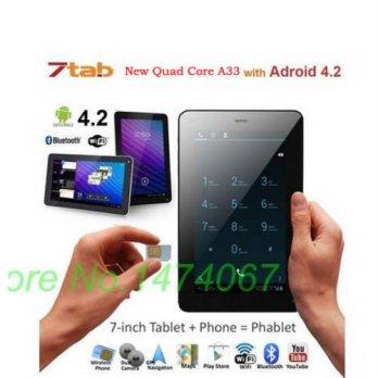 [globalbuy] 7inch Tablet Android Tablet Build in SIM Phone Call Quad Core+allwinner A33+An/2492078