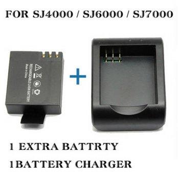 [globalbuy] 900 mAh Li on battery and desktop charger more F60 H9 SJ4000 SJ5000 SJ6000 SJ7/2962192