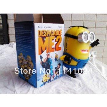[globalbuy] Baby Gift Mini Cartoon Despicable Me minion Speaker Support U Disk TF Card FM /2266347