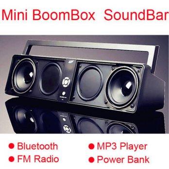 [globalbuy] Boombox Amplifiers Bluetooth FM Radio MP3 Play USB TF Card Slots HiFi Subwoofe/2962741