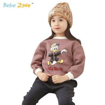 [globalbuy] Donald Duck Vetement Fille Sweatshirt Flannel Minion Girls boys clothing Kids /959381