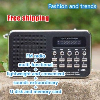[globalbuy] Free shipping portable Bluetooth speaker nostalgia radio player card mini spea/2479715
