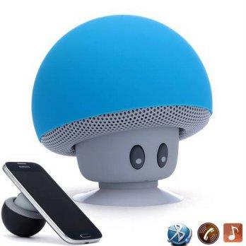 [globalbuy] Hot sale Waterproof Mushroom Silicone Sucker Hands Free Speakers Mini Wireless/2522366