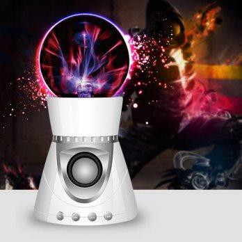 [globalbuy] Luxury Light LED LCD Blueteeth Speaker Music Player Round Supporting Answer AU/2356004
