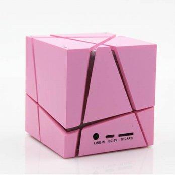 [globalbuy] Mini Portable Square Speaker FM Radio Bluetooth Computer Speakers Built-in Mic/2356125