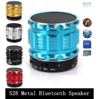 [globalbuy] S28 Metal Mini Portable Bluetooth Speaker Mic TF Card Slot Stereo Speakers for/2266022