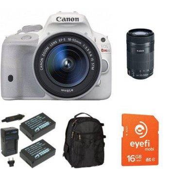 [macyskorea] Amazon Canon EOS Rebel SL1 (White) with 18-55mm STM with 55-250mm STM Lenses /9505936