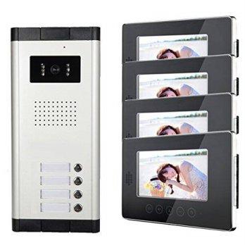 [macyskorea] Amocam 7 LCD Monitor Wired Video Intercom Doorbell System for 4 Units Apartme/9108219