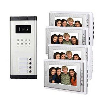 [macyskorea] Amocam 7 LCD Monitor Wired Video Intercom Doorbell System for 4 Units Apartme/9109220