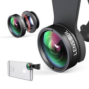 [macyskorea] Lensoul LENSOUL 3 in 1 Clip-on Cell Phone Camera Lens Kit, 180 Degree Fisheye/9158996