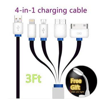[macyskorea] Lovkit Multiple USB 4 in 1 Charging Cable for iPhone 6/6 Plus, 5/5S, 4/4S,Ipa/9130119