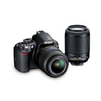 [macyskorea] Nikon D3100 DSLR Camera with 18-55mm VR, 55-200mm Zoom Lenses (Black) (Discon/9161198