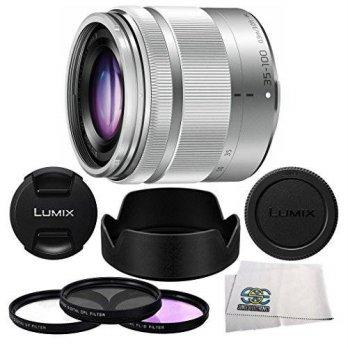 [macyskorea] Panasonic 35-100mm f/4-5.6 Interchangeable Zoom Lens (Silver) (White Box) + 4/3800400