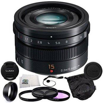 [macyskorea] Panasonic LUMIX G Leica DG Summilux 15mm f/1.7 ASPH. Lens (Black) + 5 Piece E/9159357