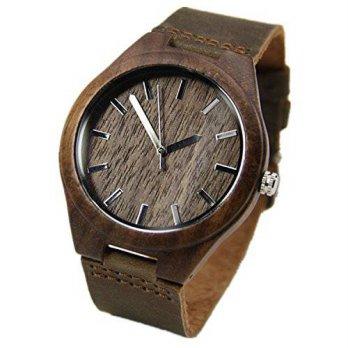 [macyskorea] Topwell Walnut Wood watches for Men Brown Leather Strap Wristwatches Genuine /9528599