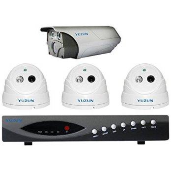 [macyskorea] YUZUN YZ-DVR4S2-3D-1C 4-Way 700 TVL Digital Monitoring Kit (Gray, White)/9132414