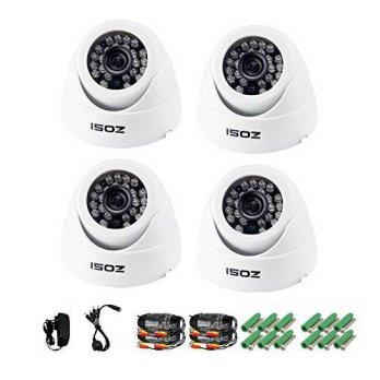 [macyskorea] ZOSI 4 Pack 1/3 700TVL HD IR Cut CCTV Dome Home Security Cameras Kit Surveill/9106695