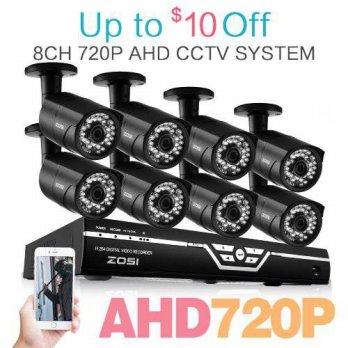 [macyskorea] ZOSI 8CH 720P AHD DVR System with 8 Indoor/ Outdoor 30m Night Vision 720P Sec/9108226