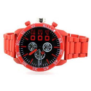 [poledit] 12JKINC TDmall Mens Matte Red,Black,Blue,Brown Geneva Metal Fashion Quartz Wrist/12678791