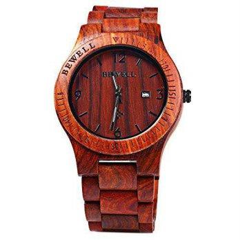 [worldbuyer] Gearbest Bewell ZS - W086B Wood Men Watch Analog Quartz Movement Date Display/1374534