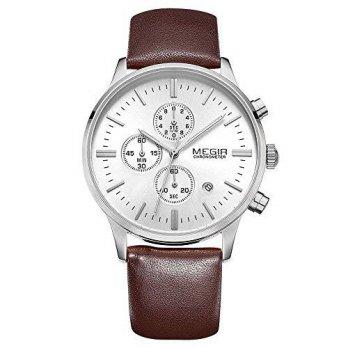[worldbuyer] Generic 2300 Male Japan Quartz Watch Date Display Leather Band 30M Water Resi/1381120