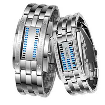 [worldbuyer] Generic Mens Business Watches Silver 2PCS/1381385