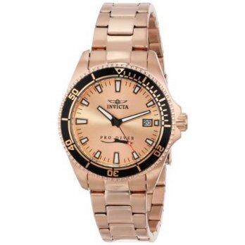 [worldbuyer] Invicta Womens 15137SYB Pro Diver Rose Gold Dial 18k Ion-Plated Stainless Ste/1374627
