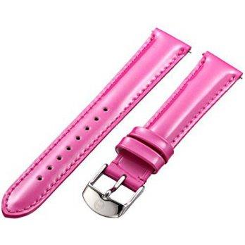 [worldbuyer] MICHELE MS16AA050650 16mm Patent Leather Pink Watch Strap/1347701