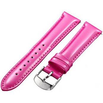 [worldbuyer] MICHELE MS18AA050650 18mm Patent Leather Pink Watch Strap/1344045