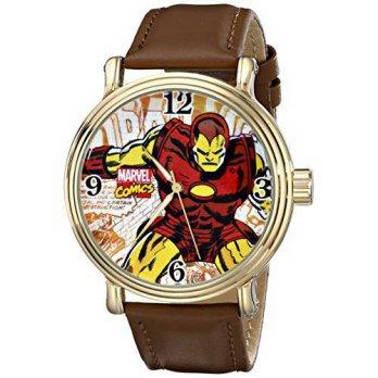 [worldbuyer] Marvel Mens W001765 The Avengers Iron Man Analog-Quartz Brown Watch/1380734