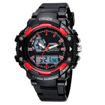 [worldbuyer] OHSEN Multi Function Mens Military Watches DualTime Digital Analog Chronograp/1376424