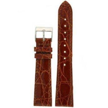 [worldbuyer] Tech Swiss Crocodile Watch Band Genuine Cognac Brown Stitching Non Padded Men/1360933