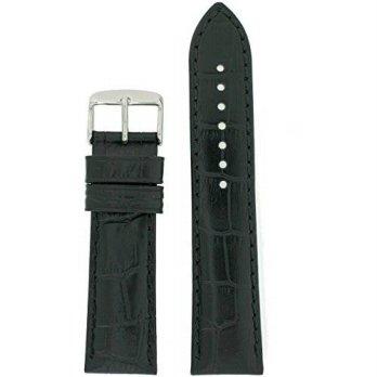 [worldbuyer] Tech Swiss LEA1840-20 Watch Band Black Genuine Leather Crocodile Grain/1363044
