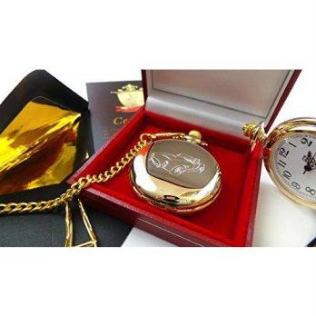 [worldbuyer] The British Gold Company Mens Real Gold 24K Clad Shelby Cobra Pocket Watch In/1340954