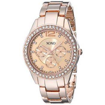[worldbuyer] XOXO Womens XO5477 Rose Gold-Tone Bracelet Watch/1374695